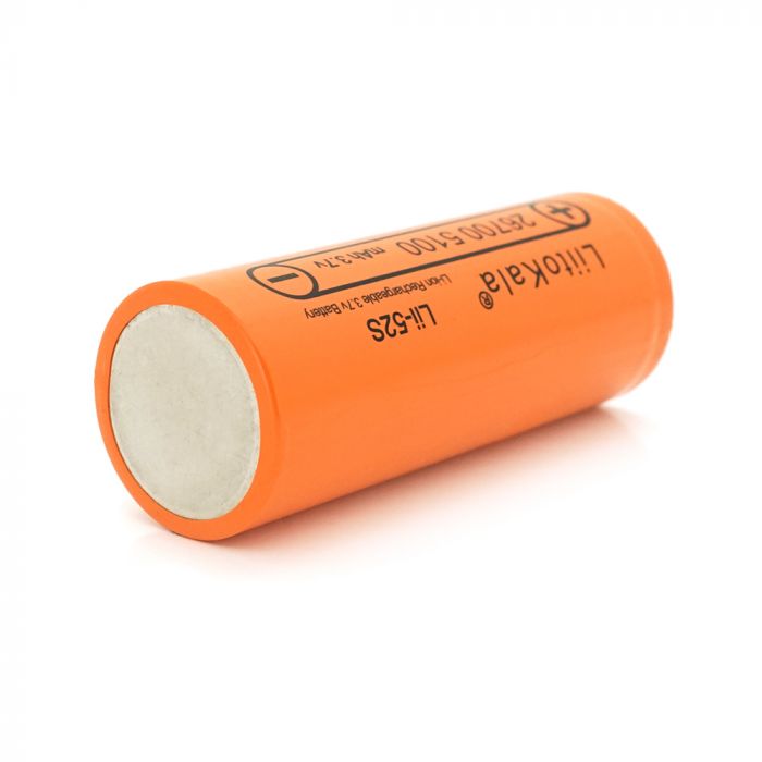 
					Акумулятор 26700 Li-Ion LiitoKala Lii-52S, 5000mAh (5100-5200mAh), 10A, 3.7V (2.75-4.2V), Orange, 2 шт в упаковці, ціна за 1 шт