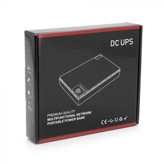 
					ДБЖ UPS-18W DC1018P для роутерів/комутаторів/PON/POE-430, 5//9/12V, 1A, 10400MAh(4*2600MAh), Black, BOX