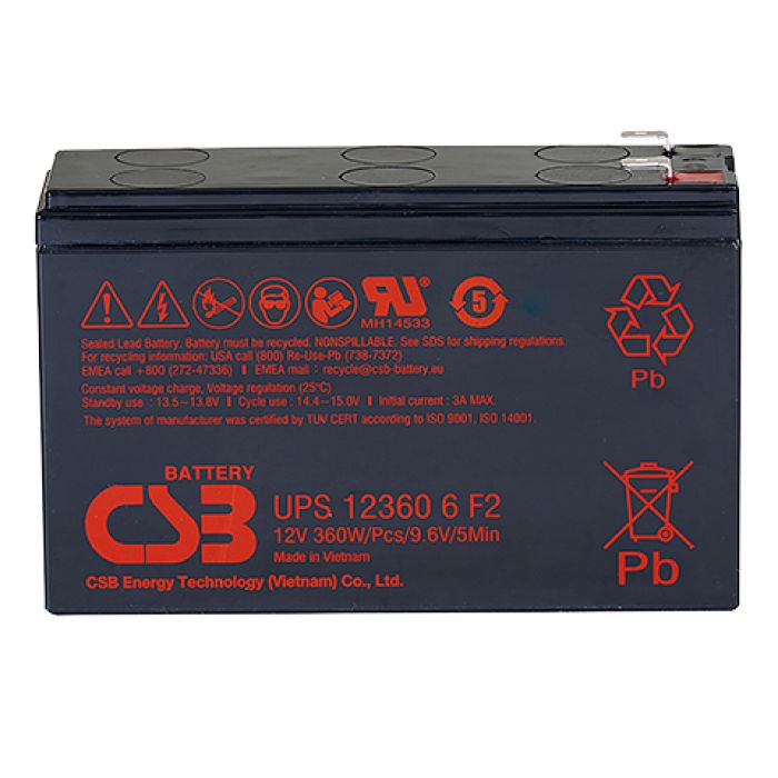 
					Акумуляторна батарея CSB UPS123606, 12V 6Ah (151х51х94мм), 2.03 kg Q12