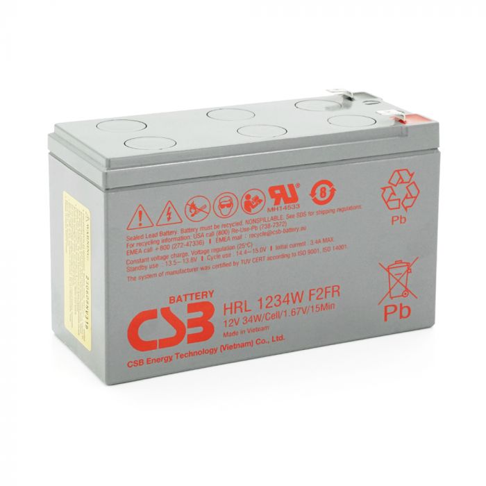 
					Акумуляторна батарея CSB HRL1234WF2FR, 12V 9Ah (151х65х98мм) Q10