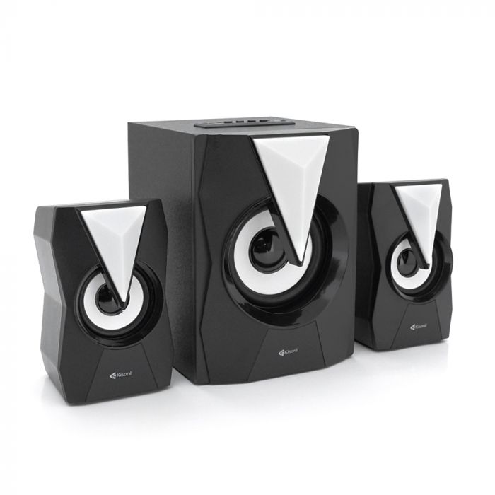 
					Колонки Kisonli TM-4000U, 5W+2x3W, USB/TF/BT/FM/AUX/LED light, із сабвуфером, DC: 5V, Black, BOX, Q8