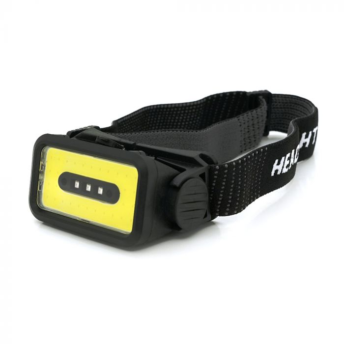 
					Налобний ліхтарик Voltronic K352,1 Cob, 3 Led red, 5 режими, корпус-пластик, водостійкий, ip44, живлення АКБ вбудований, USB Type-С - кабель, 6500K, BOX