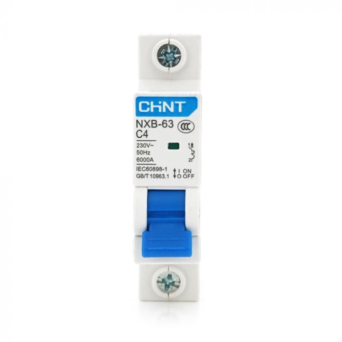 
					Автоматичний вимикач CHNT NXB-63 1P C4, 4A