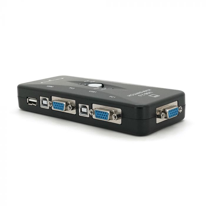 
					4-портовий KVM свіч, VGA, USB