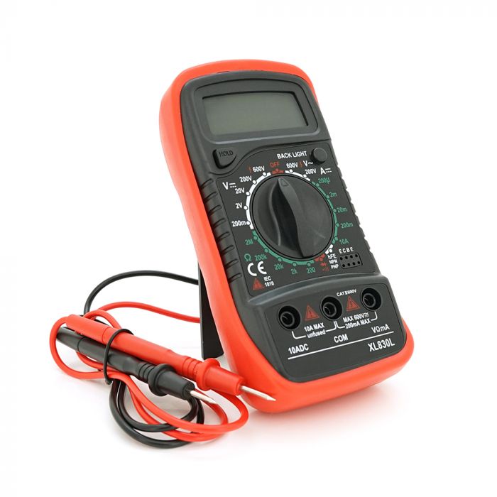 
					Мультиметр ANENG XL-830L, вимірювання: V, A, R, C, функція hFE