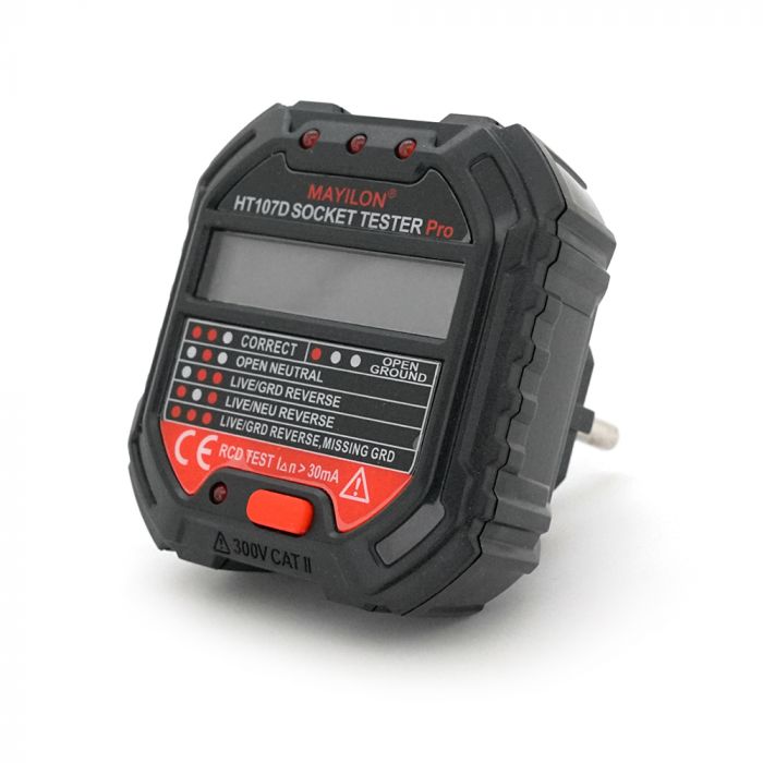 
					Тестер розеток Mayilon HT-107D, AC: 90-250V