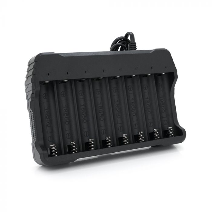
					Зарядний пристрій MS-808A, 8 каналів для акумулятора. 18650, 4.2V/2000mAh