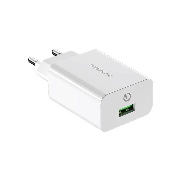 
					СЗУ BOROFONE BA21A 110-240V, 18W, 1xUSB, 5V/3A, White, Blister-box