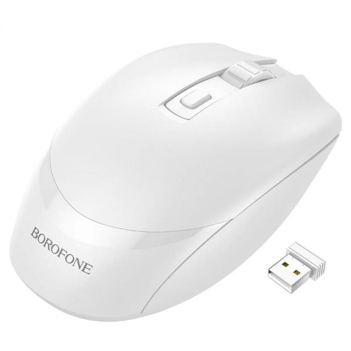 
					Миша бездротова BOROFONE BG7, 1600DPI, White, 2.4GHZ, Box