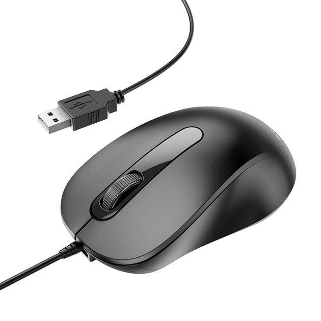 
					Миша провідна BOROFONE BG4, Black, Box