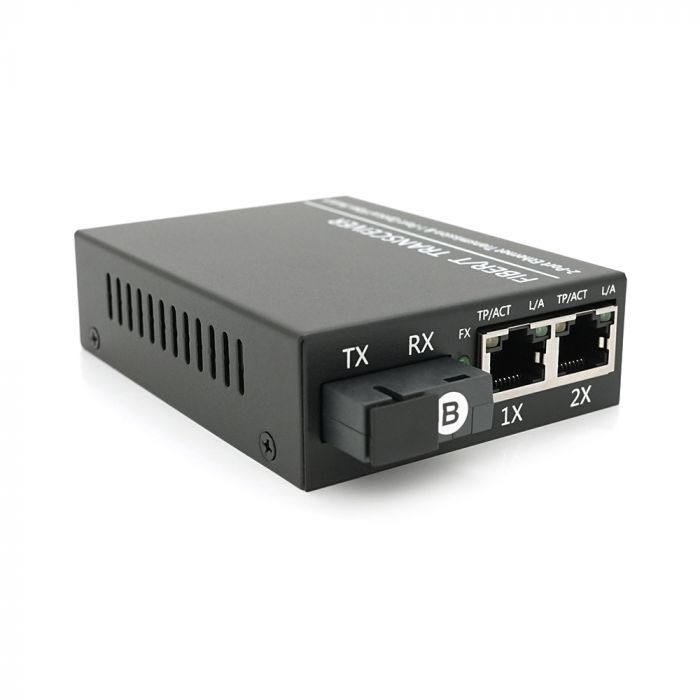 
					2х портовий медіаконвертор ONV-0110S-SCX-S2-B, 2*100М RJ45 + 1*SC порт (1310/1550nm, 20km)