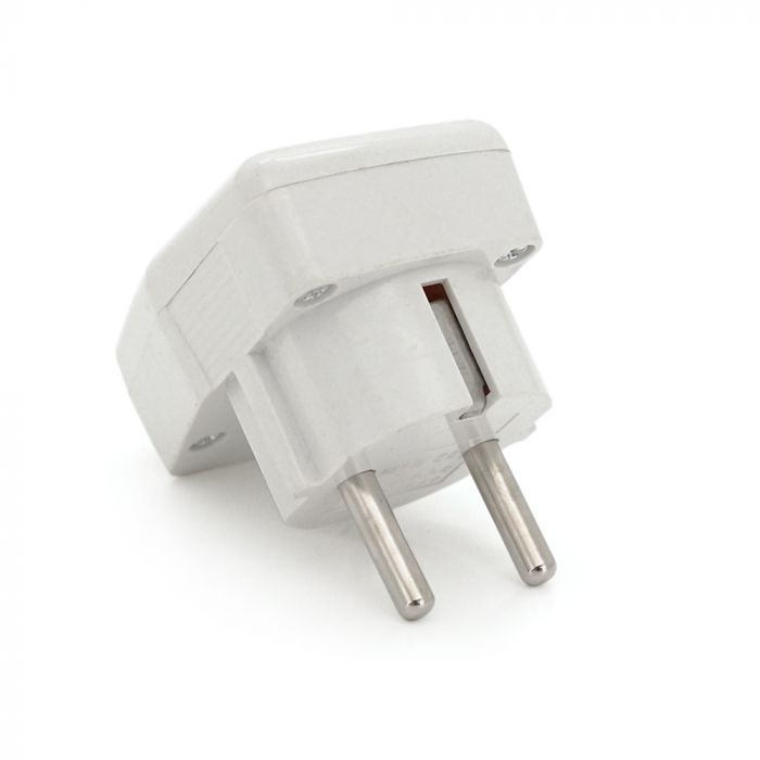 
					Вилка з вимикачем кутова YT-426A, 16A 250V, A105, White,