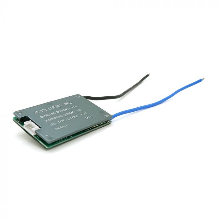 
					BMS плата Leiba LiFePO4 12V 4S 15A, алюмінієвий радіатор