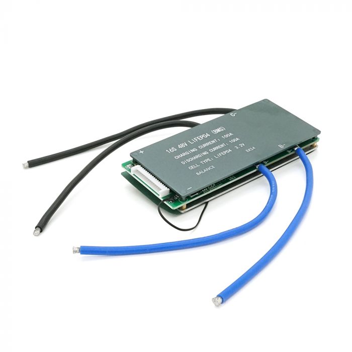 
					BMS плата Leiba LiFePo4 48V 16S 100A, алюмінієвий радіатор