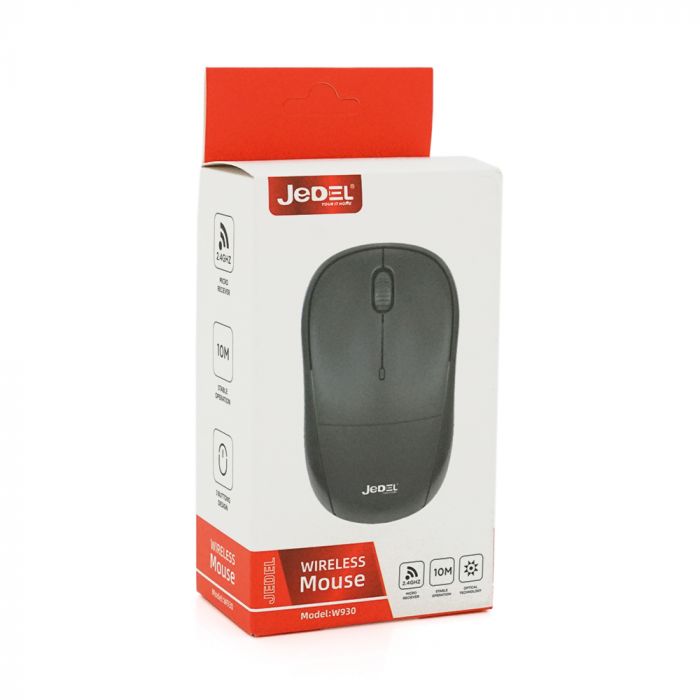 
					Миша бездротова JEDEL W930, 1000DPI, Black, 2.4GHZ, Box