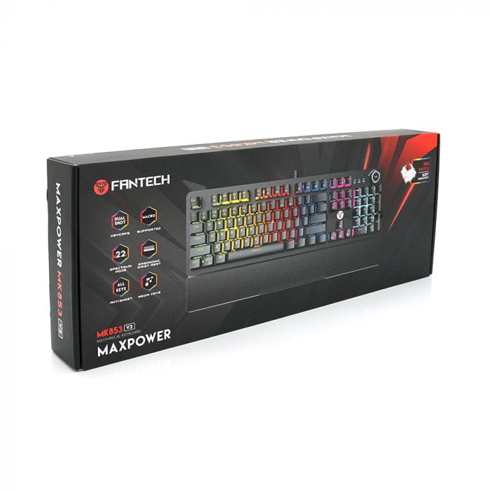 
					Клавіатура USB Fantech MK853V2, довжина кабелю 135см, (Eng/Укр/Рус), Black, 104к, Q10