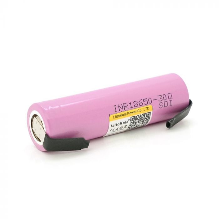
					Акумулятор 18650 Li-Ion LiitoKala Lii-30Q-N, 3000mAh (2900-3100mAh), 27A, 3.7V (2.5-4.25V), Pink, PVC