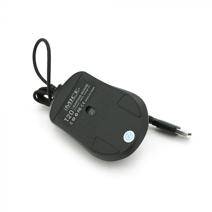 
					Миша провідна iMICE T20, 6 кнопок, 1000/1600/3200/6400 DPI, Led Lighting, 1,5м, Windows XP/Vista/Win7/8/10 Mac OS X, Black, COLOR BOX, Q40