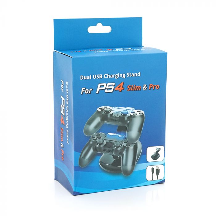 
					Зарядний пристрій для 2 геймпадів PS4, вертикальне, Box