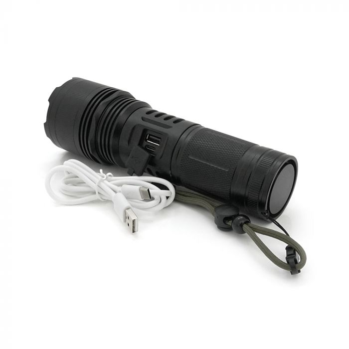 
					Ліхтар пошуковий PLD-503-TG, 5 режимів, power bank 3000mAh(3*18650), IP65, живлення від USB кабелю, 235х135х72мм, 0.9кг, Black, BOX