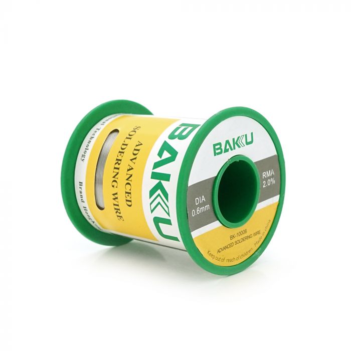 
					Припій BAKU дротяний Solder wire BK10006 100G DIA 0,6mm (100g)