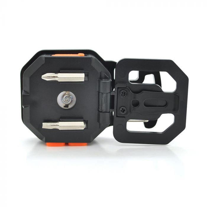 
					Ліхтар Multifunctional LL-201-COB(White+Yellow+Red), multitool, вбудований акумулятор,прикурювач, USB кабель, магніт, карабін, 66грам, Box