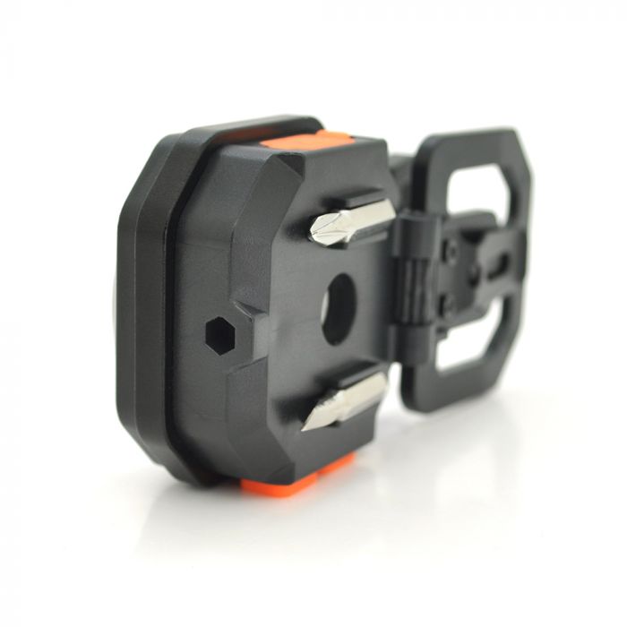 
					Ліхтар Multifunctional LL-201-COB(White+Yellow+Red), multitool, вбудований акумулятор,прикурювач, USB кабель, магніт, карабін, 66грам, Box