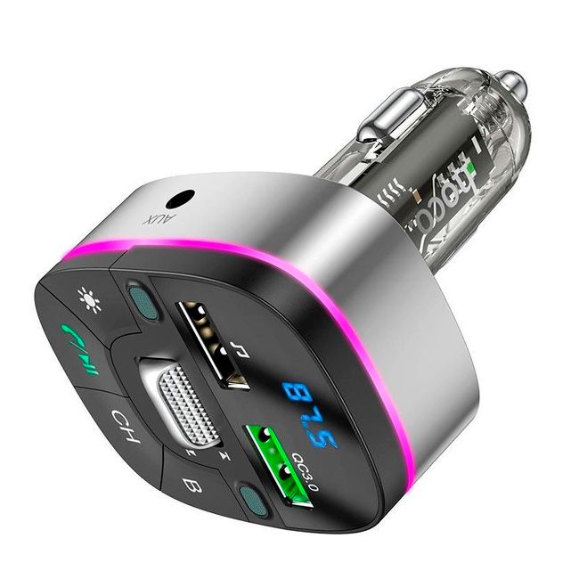 
					FM-модулятор HOCO E71, Black/Silver, Box