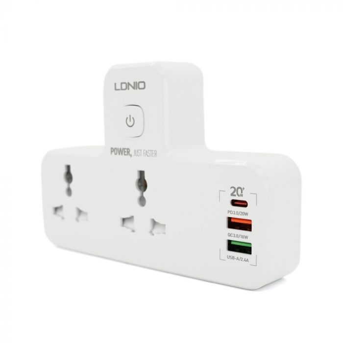 
					Мережевий фільтр LDNIO SE2311, 4 Розетки + 4 USB, 2 м, перетин 3х0, 75мм, White, Box