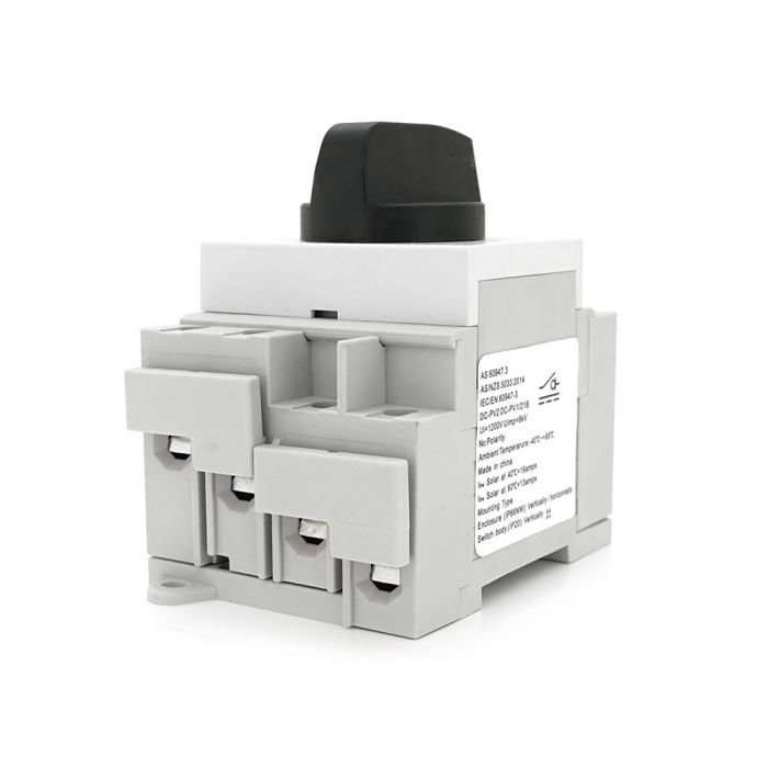 
					Поворотний вимикач зовнішнього монтажу HGN4-NL1-16, DC1000V, 16A, 4P, Grey