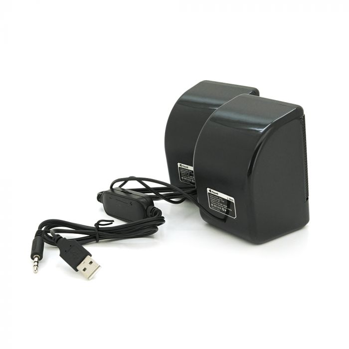 
					Колонки 2.0 Kisonli L-8080 для ПК та ноутбука, USB + 3.5mm, 2x3W, 20Hz-20KHz, 20X11X13mm, black