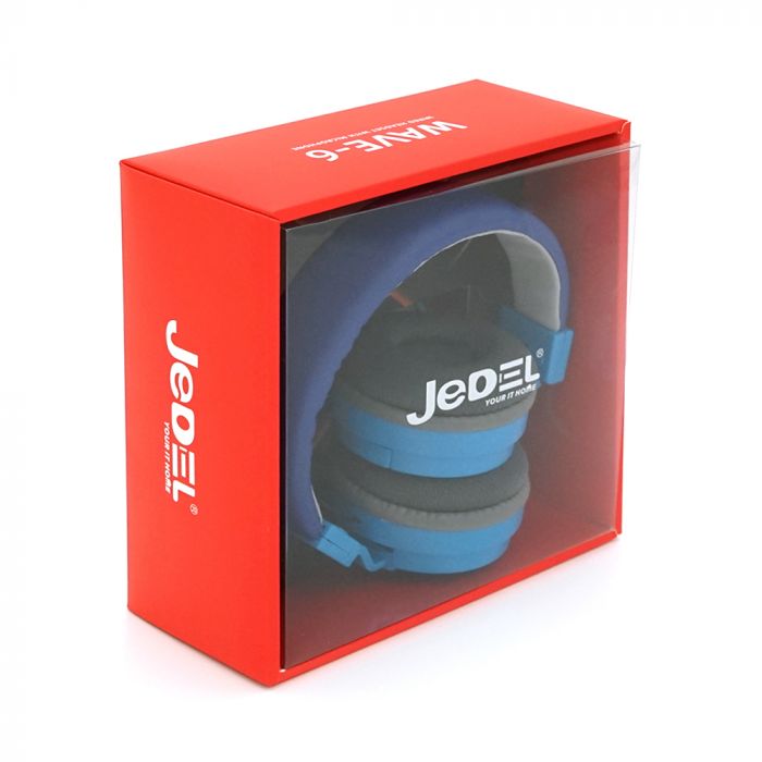 
					Навушники провідні Jedel WAVE6, з мікрофоном, Blue-Black, Box