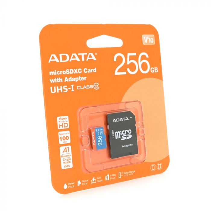 
					Карта пам'яті A-DATA Premier microSDHC Class 10 UHS-I, 256GB