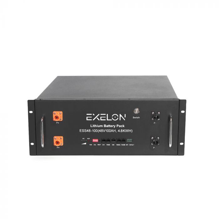
					Акумуляторна батарея Exelon LiFePO4 48V 100AH 4800Wh, BMS 100A, (482х450х177), 43,5kg 6000 циклів