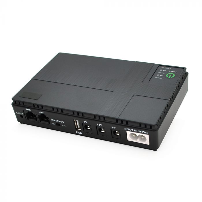 
					UPS-18W для роутерів/комутаторів/PON/POE-430, 5//9/12V, 1/2A, Li-ion 8800MAh, Black, BOX