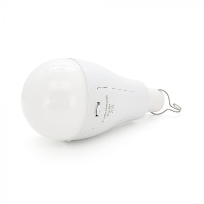 
					Лампочка з акумуляторами 2*18650 Emergency Led Bulb, 15W, E27, 1000K, Box