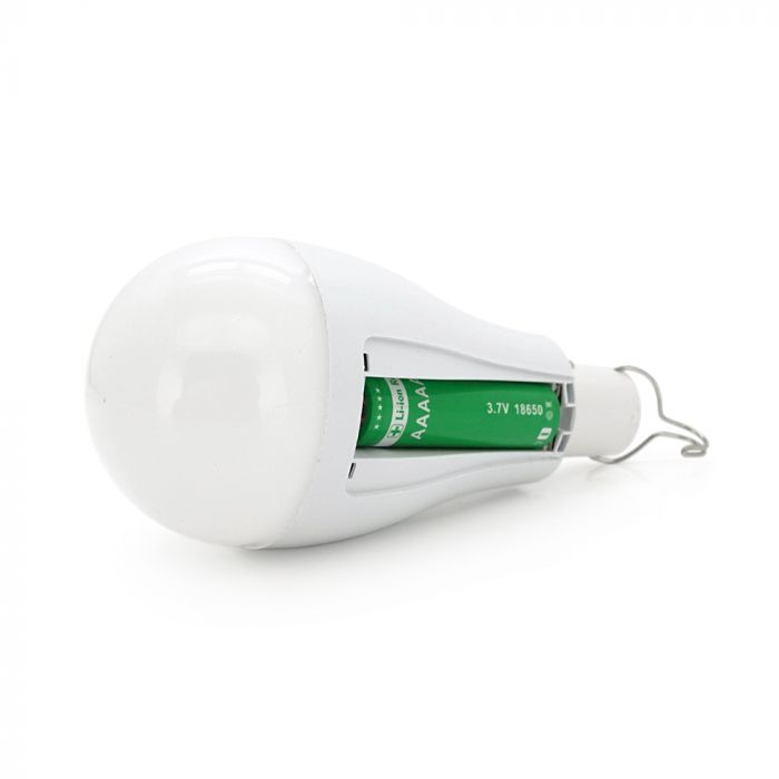 
					Лампочка з акумуляторами 2*18650 Emergency Led Bulb, 15W, E27, 1000K, Box
