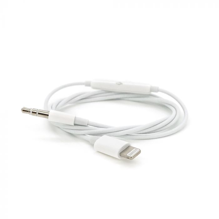 
					Кабель-перехідник MH021 Jack 3.5mm(M) => Lighting(M), 1м, White, Box