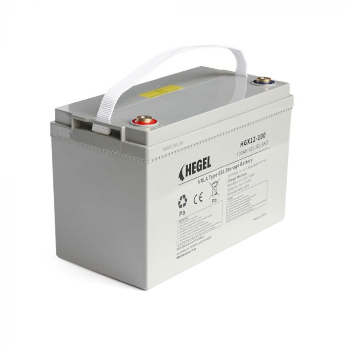 
					Акумуляторна батарея HEGEL GEL 100-12 12V 100Ah (330x171x220 mm), 28kg