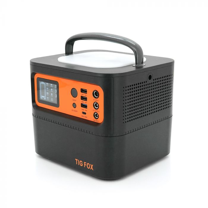 
					Портативне джерело живлення Tig Fox T500, потужність 540Вт, ємність 54000mAh, 210*190*190 мм, 5.5 кг