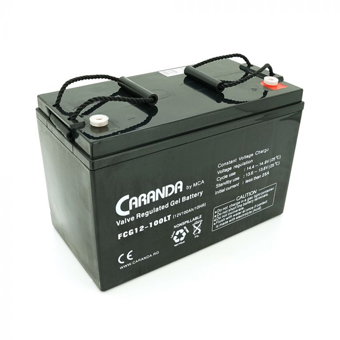 
					Акумуляторна батарея MCA FCG12-100LT GEL 12 V 100 Ah (331 x 174 x 214), 30,7 kg