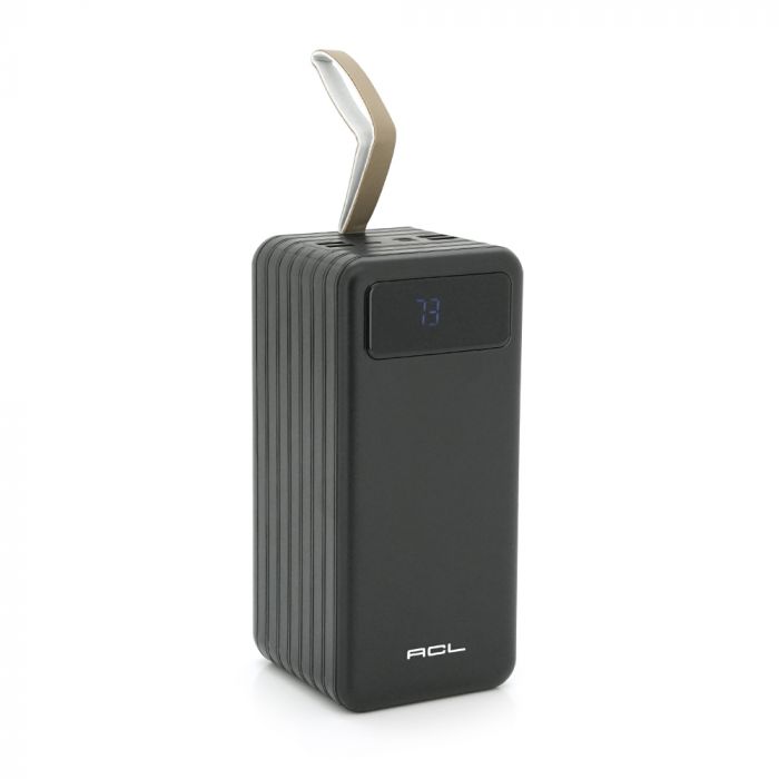 
					Powerbank ACL PW-94 80000mAh, 4xUSB, 4 кабелі (USB/Micro/Type-C/Lighting), 1,4 кг, Black, Box