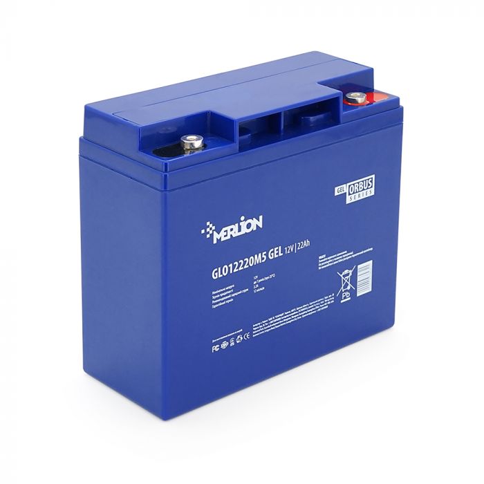 
					Акумуляторна батарея MERLION ORBUS GLO12220M5 12 V 22 Ah ( 180 x 78 x 165 (168) ) BLUE Q4
