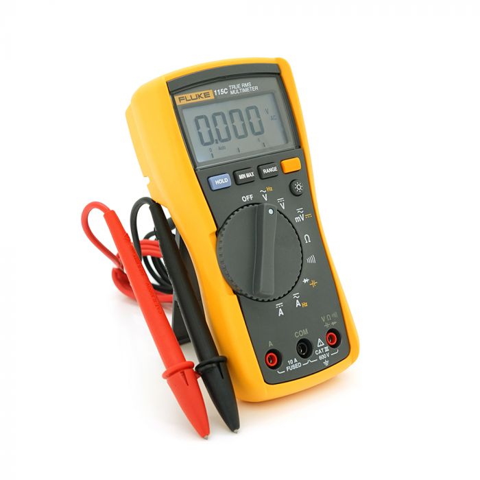 
					Мультиметр Fluke 115C, Вимірювання: V, A, C, R, F
