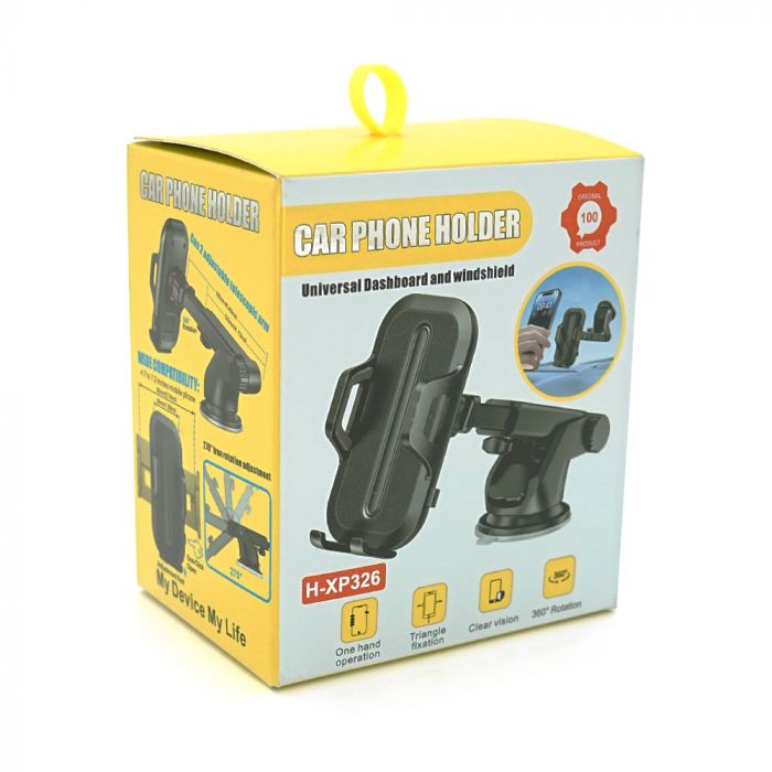 
					Автоутримувач HOSE H-XP326, присоска на скло, затискач 45-95мм, Box