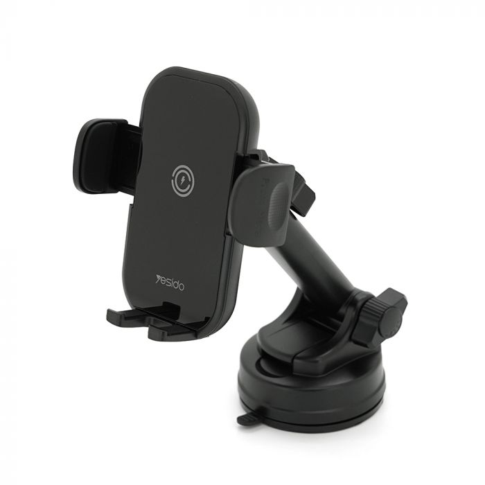 
					Автотримач Yesido C197+ Wireless Charging 15W, кріплення на торпеду, клямка 50-90мм, Black, Box