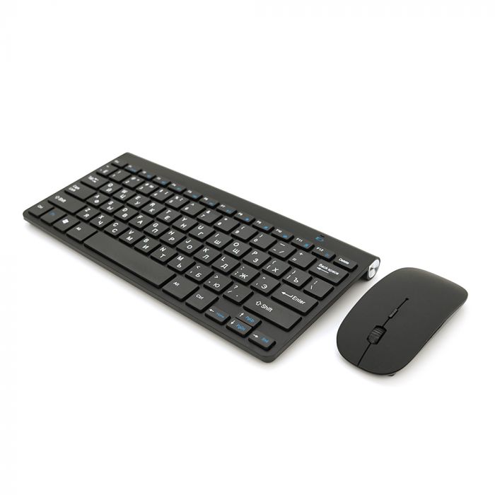 
					Комплект бездротовий KM908 (KB+Mouse), (Eng/Pyc), 2.4G, 78 клавіш, Black, Box