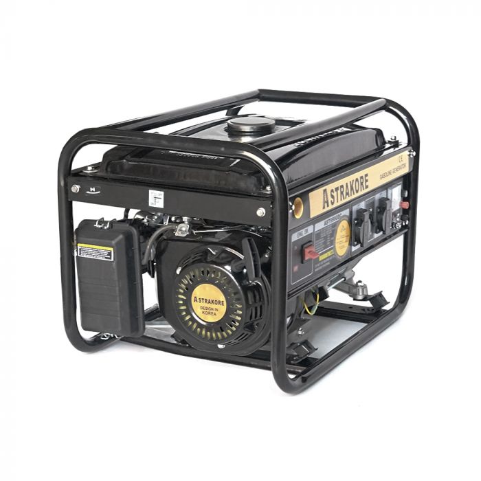 
					Бензиновый генератор ASTRAKORE PREMIUM COPPER - AST9900DC, однофазный 220V, 50Hz, 2.5KW, объем 15л