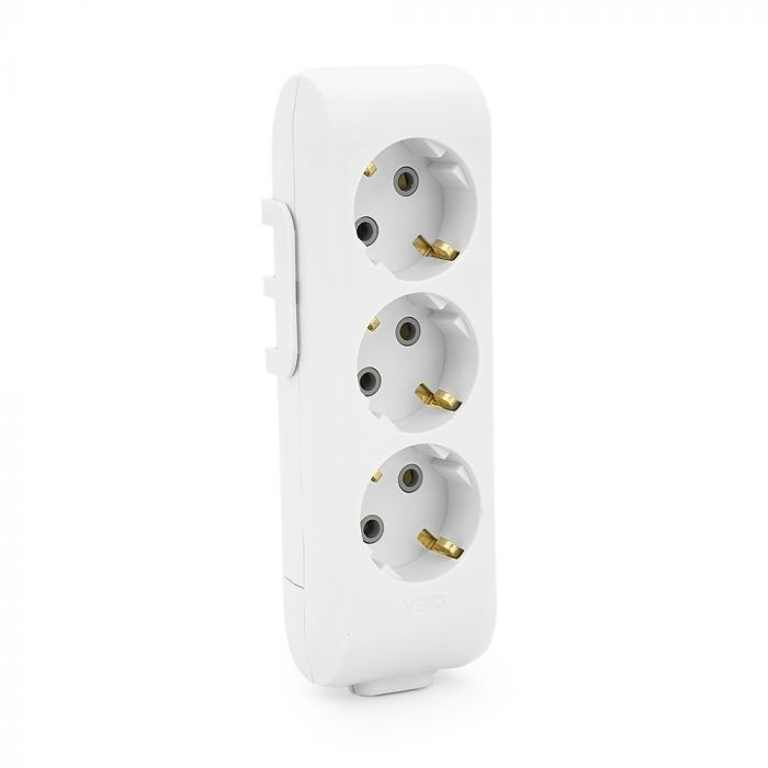 
					Колодка VIKO Multi-Let 3 гнізда, із заземленням, біла
